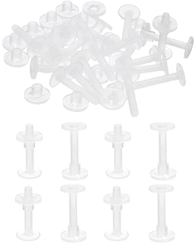 PATIKIL 20 ensembles 30mm Vis Chicago pour ceinture en cuir transparent | de Vis à poste de liaison en plastique, albums photo de scrapbooking