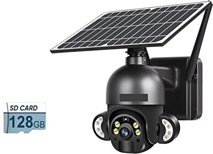 KANBUN Caméra de sécurité Solaire extérieur 4MP Came DE SÉCURITÉ WiFi 6W Came Solar VIDÉO SOLERS Came 4G SIM SIM Slot Audio PTZ WIRESS IP Camera Outdoor (4MP 4G Ajouter 128G)