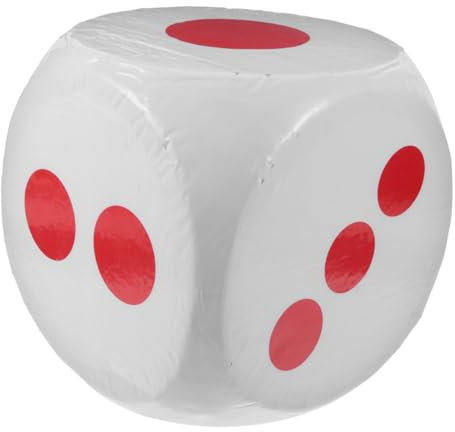 KONTONTY Dadi in Schiuma Arrotondati Per Giochi Da Tavolo E Didattici Dadi Giganti Adatti Per Feste E Divertimento Familiare Bianchi 30 Cm