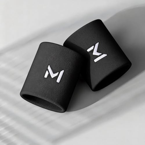 DIYCUT 2 Pièces Protection Poignet Lettre M, Protège Poignet Noir