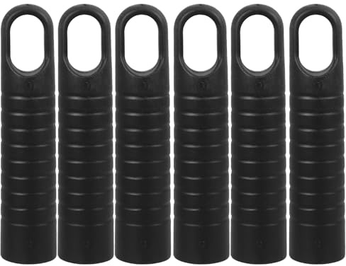Operitacx 6pcs Black Pp Broom Stick Handle Grip Sleeves 25mm End Caps for Broom Handle Grips Secure Hold for Home Cleaning