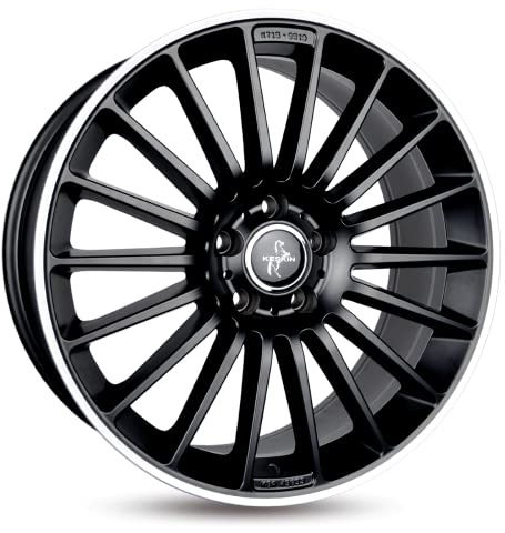 KESKIN KT15 MATT BLACK LIP POLISH 8,5x19 ET45 5.00x5x112 Hub Hole 66.60 mm - Alu felgen