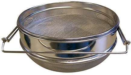 Germerott Bienentechnik Edelstahl Honigsieb (Doppelsieb) zum einfachen und effektiven Filtern des Honigs bei der Ernte um diesen von Wachs und Anderen Fremdkörpern zu reinigen