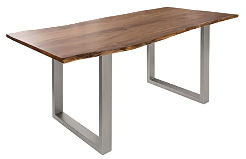 MASSIVMOEBEL24.DE Esstisch Akazie Natur lackiert Freeform | 120x90x76 cm (BxTxH)39kgModernzerlegtvollmassivMASSIVMOEBEL24.DE