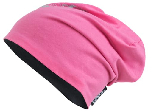 SAFETYMAKER Safety Maker 44560 Wende Beanie Mütze, für Joggen, Laufen, Sport, Laufmütze, Sportmütze Herren/Damen pink-schwarz