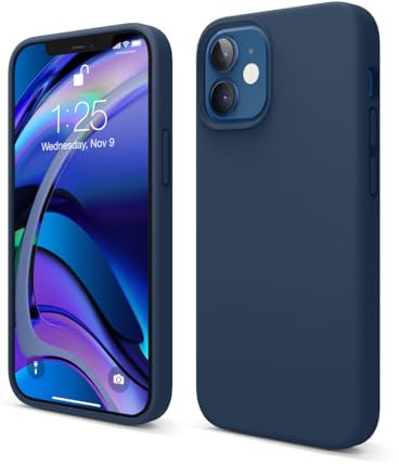 elago Silikon Hülle für iPhone 12 Mini | Premium-Silikon, Rundumschutz (Blau)