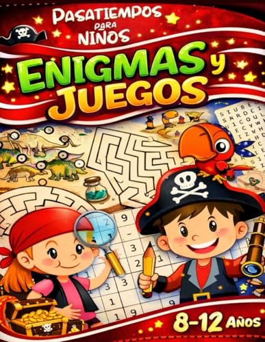 Enigmas y juegos 8-12 años: Rompecabezas y pasatiempos para niños: Encuentra las diferencias, Sopa de letras, Sudoku, Laberintos.