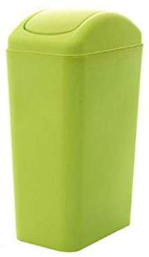 MYBA Poubelle de cuisine à couvercle basculant avec couvercle, pour salle de bain, cuisine, maison et bureau (couleur : vert, taille : 12 l)