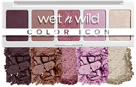 Wet n Wild Paleta Color Icon 5-Pan, Paleta de Sombras de Ojos, 5 Colores Intensamente Pigmentados para el Maquillaje Diario, Fórmula de Larga Duración y Fácil de Difuminar, Petalette