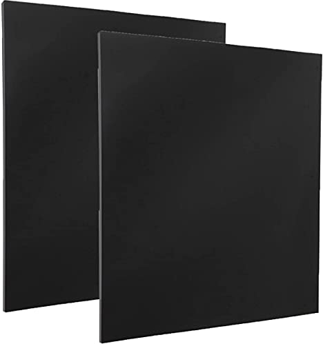 DRERIO 2 Stück 3mm Plastikplatte Schwarz ABS Kunststoffplatten 3 mm Schwarz Kunststoffplatten 40 x 30 cm ABS Platten für Basteln, Kotflügel, Heimdekoration usw