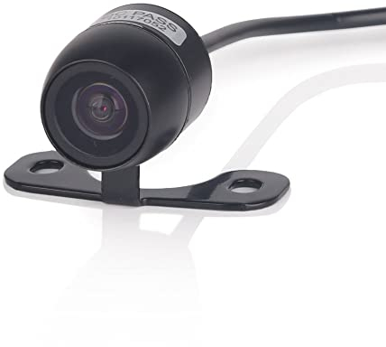 Erisin 2 in 1 150° AHD 720P / CVBS HD Mini cappello di paglia per auto, visione posteriore dell'auto, impermeabile, visione notturna