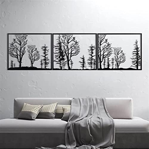 Forêt de Brousse Decoration Murale, Tableau Decoration Murale Salon, Decoration Chambre, Arbre De Vie, Decoration Maison, Metal Décoration Murale, Decoration Salon, Deco Murale (Total180x48)