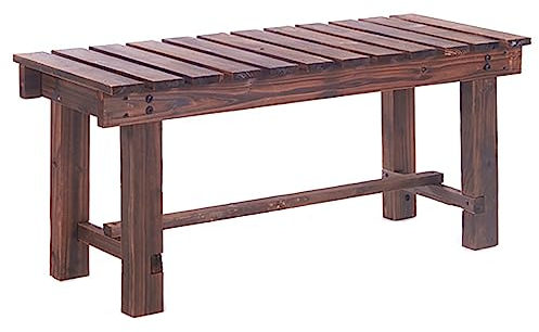 Holzbank For Den Außenbereich, Holzbank For Den Eingangsbereich Des Esszimmers Am Pool, Ideal For Den Außen-und Innenbereich, Esszimmerbank ohne Rückenlehne mit Sitzfläche Auf Der Terrasse ( Size : 12
