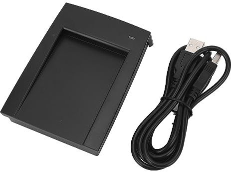 RFID Card Reader, R10C USB IC Card Reader 13.56MHZ High Frequency ABS Housing IC Card Reader USB Power Supply