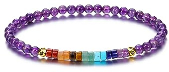 CrystalTears Armband Damen elastischer Heilende Kristalle Perlenarmband Reiki Talisman spirituelle Geschenke
