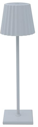 Luxus - Tischlampe Touch Deluxe - Aafke - Weiß - H37 x Ø10 - Terrassenlampe - Schreibtischlampe - LED - Wiederaufladbar - Dimmbar - Kabellos - Tischlampe für innen und außen