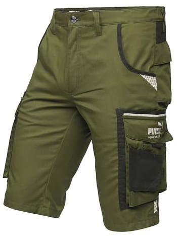 PUMA Workwear Precision X Arbeitsshorts - Kurze Arbeitshose Herren - Robustes, Flexibles Material - Viele Taschen und Reflektoren - Bequeme Passform - Ideal für Handwerk Heimwerk und Baugewerbe