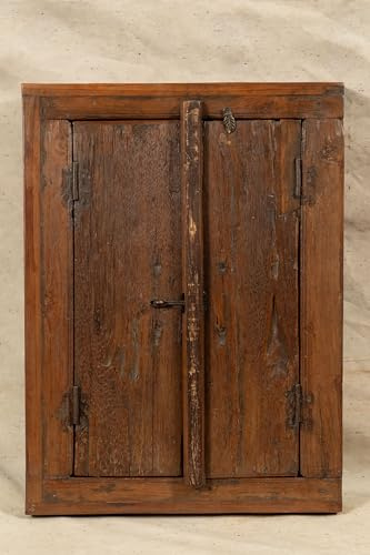 Biscottini Puerta Interior Ventana 51,5 x 6,5 x 64,5 cm – Puerta de Madera – Puertas de Interior y Exterior – Decoración casa