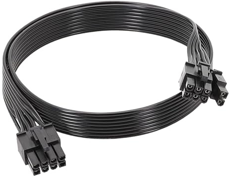 GIONAR PSU 8 Pin to 6+2 Pin PCIE Power Cable, 65cm PCIE Cable for Corsair, PCIE Power Cable for Thermaltake, Male to Male Modular GPU Cable for Thermaltake ARESGAME