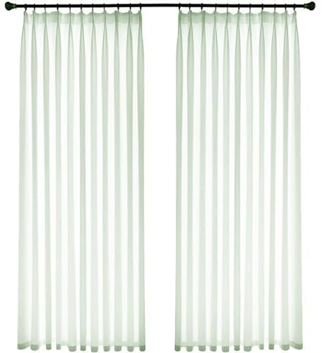 Beydodo Gardinen für Schienensystem 107x115CM, Vorhänge Grün 2er Set mit Haken Einfarbig Modern Gardinenschals Polyester Halbtransparent für Wohnzimmer Schlafzimmer Küche