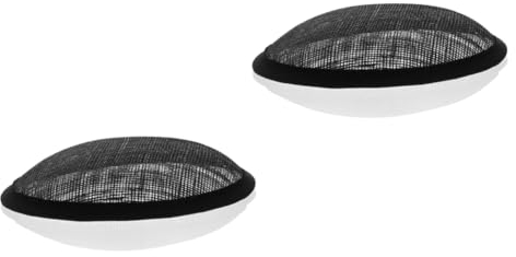 Gogogmee 2stücke Runde Flachshut Filz Kreatives Bastelzubehör Für Modische Hüte Für -Accessoires Und Elegante Hutgestaltungen Schwarzes Netz Für Charmante Akzente
