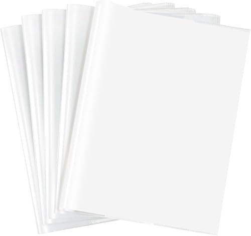 Buchumschlag 10 Stück Heftumschläge Transparent Klares Heft-Hüllen Heftumschläge Einstellbar Heftschoner für Schule Büro Hefthüllen 26 * 19.5CM