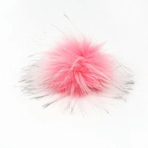 ROCILA 1 Stück 15 cm Kunstfuchspelz, Flauschiger Pompom-Ball, Farbenmix für Hüte, Charms, Accessoires, Knopf, Kindermützen, abnehmbare Strickmütze für Frauen