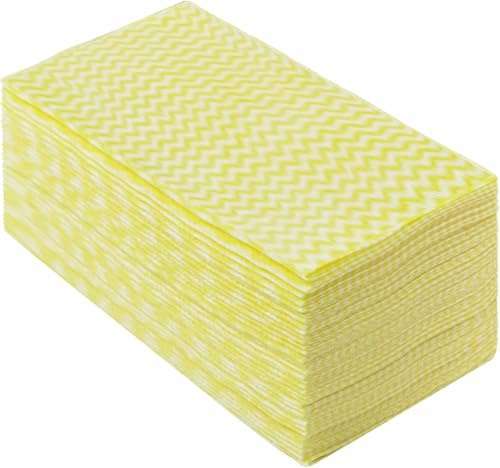 Peachicha Red Jay Cloth - Paños de limpieza desechables multiusos, reutilizables, absorbentes, duraderos, lavables a máquina, 40 unidades por paquete, 30 x 60 cm, color amarillo