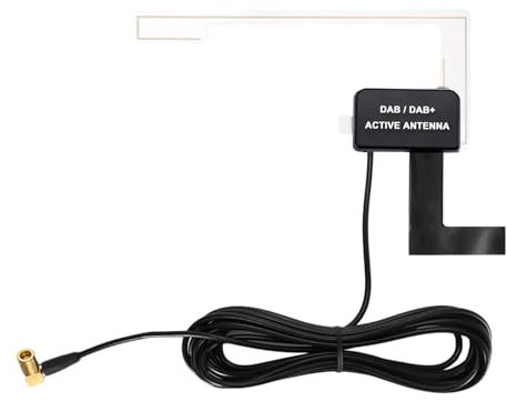 Antena de Radio de Coche Dab, Antena de Radio Dab SMB y Cable de 3 Metros, Instalación Fácil y Rápida, Compatible con Radios Pioneer, Kenwood, Alpine, Ideal para Vehículos, Camiones y SUVs