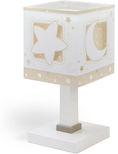 Dalber Lámparas Mesilla Infantil Luna y Estrellas Moonlight Beige, 63231B, E14