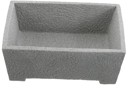 OFFSCH Maceta De Piedra con Flores para El Hogar, La Oficina, El Jardín, Jardinera Rectangular para Ventana, Ideal para Cactus Y Suculentas, Ideal para Decorar Mesas Y Escritorios.