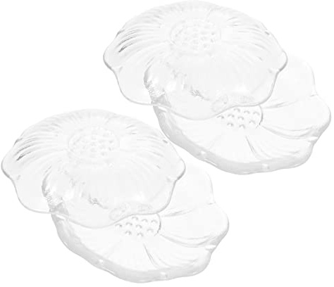 BESTYASH 4pezzi Piattini in Vetro Sottobicchieri Creativi Sottobicchieri Termoisolanti per Tazze da tè Piccoli Decorativi per Tavolini Tavoli da Pranzo
