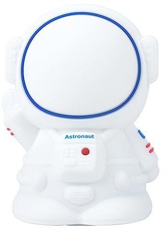 Watreketal Veilleuse astronaute 1200 mAh pour enfants, 16 couleurs RVB, veilleuse mignonne pour chambre d'enfant, chambre de bébé, lampe de décoration de chambre rechargeable par USB