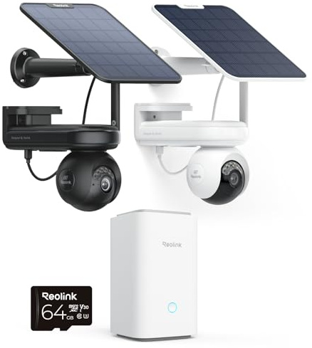 Reolink Altas PT Ultra 2-Kamera Set, 4K Solar Überwachungskamera Aussen Akku mit Daueraufzeichnung, Auto-Tracking, 10s Voraufzeichnung, ColorX-Nachtsicht