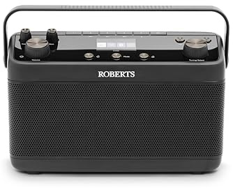 Roberts BLUTUNE7 FM/DAB/DAB+ Portable Stereo Radio with Bluetooth & Colour Display, Black