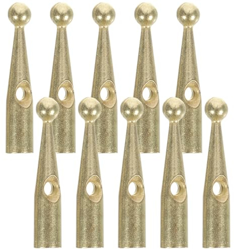 Lurrose Pièces de Parapluie 10 Pièces Métal Or Embout Parasol de Rechange | Perles Métalliques Queue D'un Parapluie, Petites Perles Pratiques, Accessoires pour Parapluies
