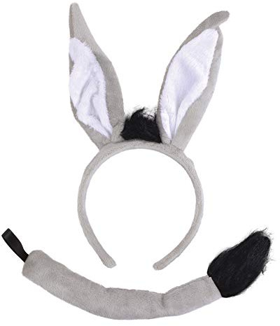 Bristol Novelty DS212 Esel Accessoiren, Schwarz/Weiß