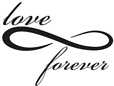 Plott Aufkleber Love Forever Unendlichkeitszeichen Unendlich Zeichen NEU