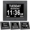 Jaihonda Memory Loss Clock with Day and Date for Elderly, Calendar Dementia Clocks for Seniors with Auto Dimmer,8 Alarm Options,Non-Abbreviated Day & Month,Large Number Digital Clocks