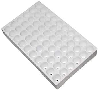 Seminiere Vassoi in Polistirolo Bianco per la Semina delle Piante da Orto e Fiori (60 Fori)