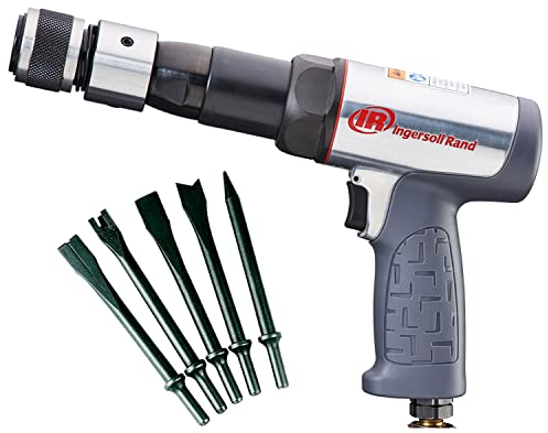 Ingersoll Rand Kit Marteau Pneumatique 119MAXHK, Marteau Hexagonal à Fût Long et avec Mallette, avec 5 Burins et Coffret