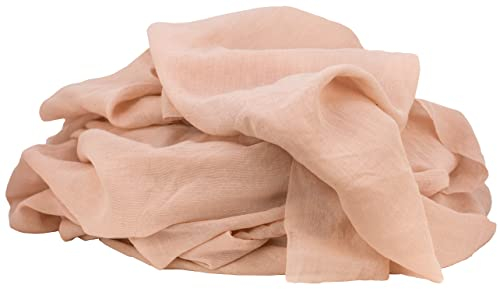 100%Mosel Musselin Dekostoff, in Vintage Rose (48 cm x 5 m), 66 g/m², sehr dünner Tischläufer, zarte Tischdeko für Geburtstage & Hochzeiten, Tischband als Bunte Dekoration zu besonderen Anlässen