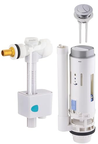 Ensemble chasse d'eau complet certifié norme NF - Installation facile, ajustable pour réservoir WC | Économiseur d'eau et durable | NOYON & THIEBAULT