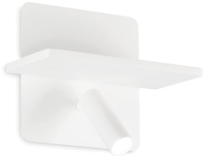 Ideal Lux PIANO 2-flammiges LED-Leselicht Weiß, eingebauter Schalter, 3000 K, nicht dimmbar