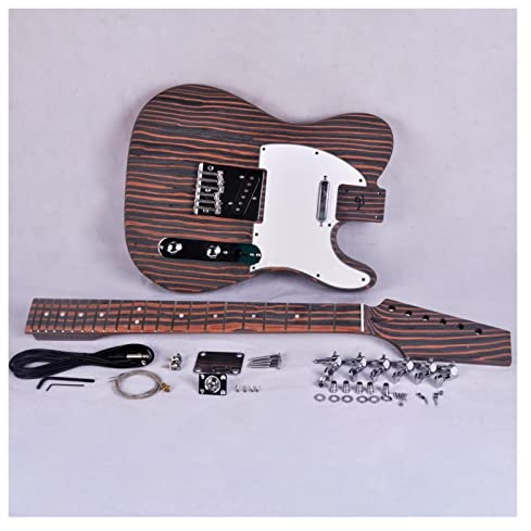 DIY E-Gitarren-Kit Korpus Und Hals Aus Zebraholz Für E-Gitarre Im TL-Stil Für Zusammenbauen Fachmann E-Gitarren-Bausatz
