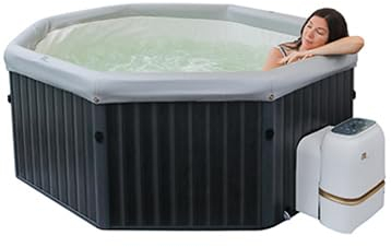 PureHaven aufblasbarer Whirlpool 193x193x76 cm für 6 Personen selbstreinigend inkl. Filterkatuschen und Abdeckung Leergewicht 24 kg