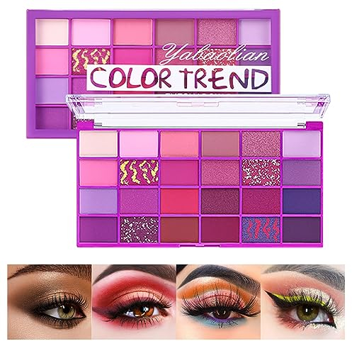 Fards à paupières, Palettes de maquillage, 24 Couleurs Shimmer Mat Ultra Pigmenté, Palette De Imperméable Longue Durée, Shiny Golden Eyeshadow Highly Pigmented, Palette Maquillage Yeux (04)