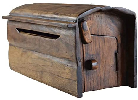 PZEOB Briefkastenpost Vintage-Briefkasten aus Holz, Wandhalterung, Briefkasten, mittlere Kapazität, Wohnkultur mit Deckel, Briefkasten für den Innenbereich Haus Dekoration