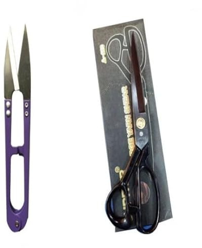 Jupiter - Tijeras de sastrería de 25,4 cm, para cortar telas y alteraciones, de acero inoxidable (negro) con cortador de hilo gratis