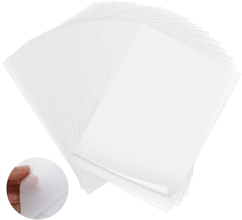 Redamancy Transparentpapier, 100 Blatt A4 Seidenpapier Weiß, Pergamentpapier, Pauspapier für Skizzieren, Pausieren, Verpacken, Zeichnen